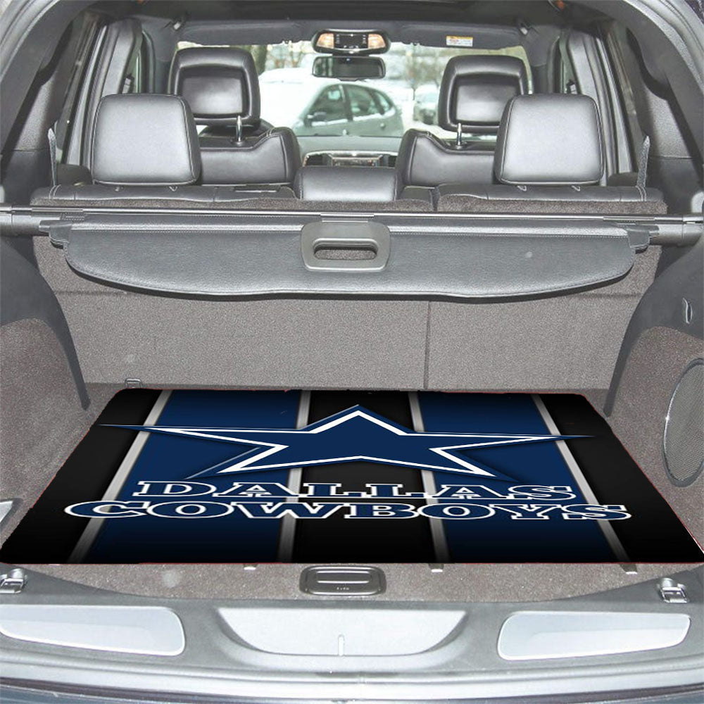 Dallas Cowboys Black Background Car Trunk Mat Non Slip
