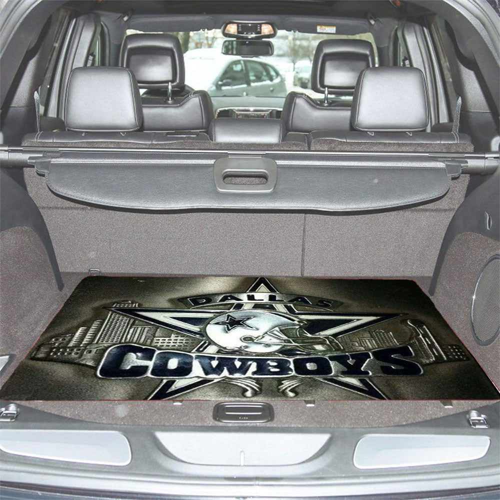 Dallas Cowboys Nfl 2 Car Trunk Mat Non Slip