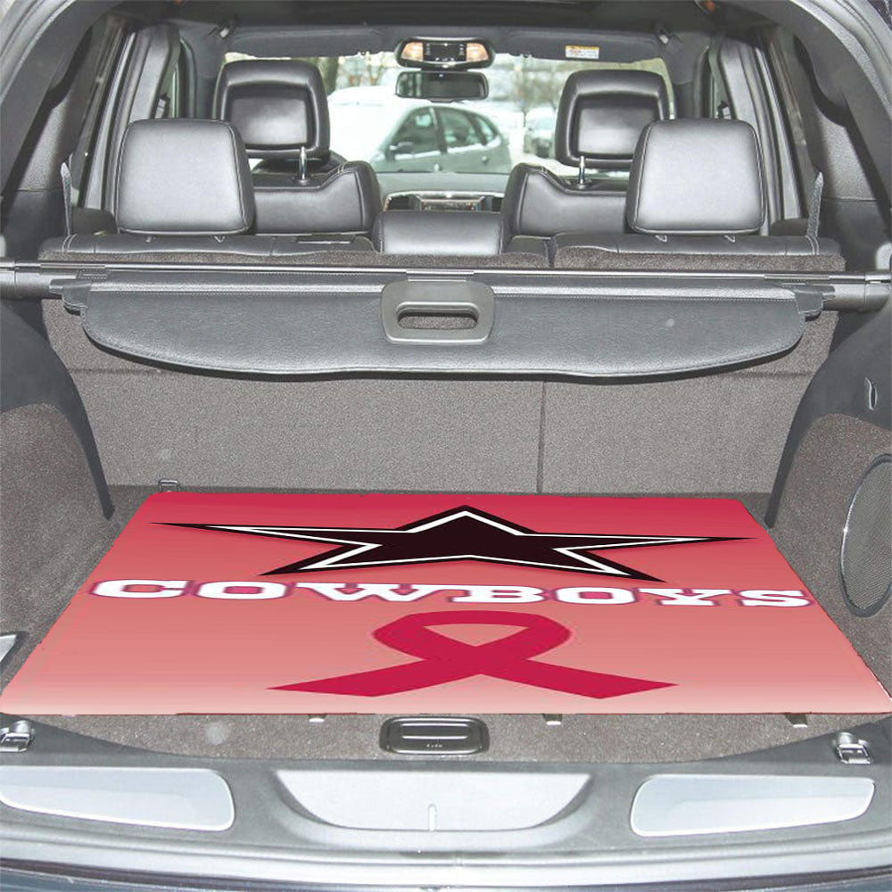 Dallas Cowboys Pink Ribbon Car Trunk Mat Non Slip