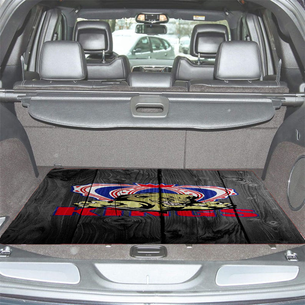 Dauphin Kings Nhl Logo Dark Wood Wallpaper Car Trunk Mat Non Slip