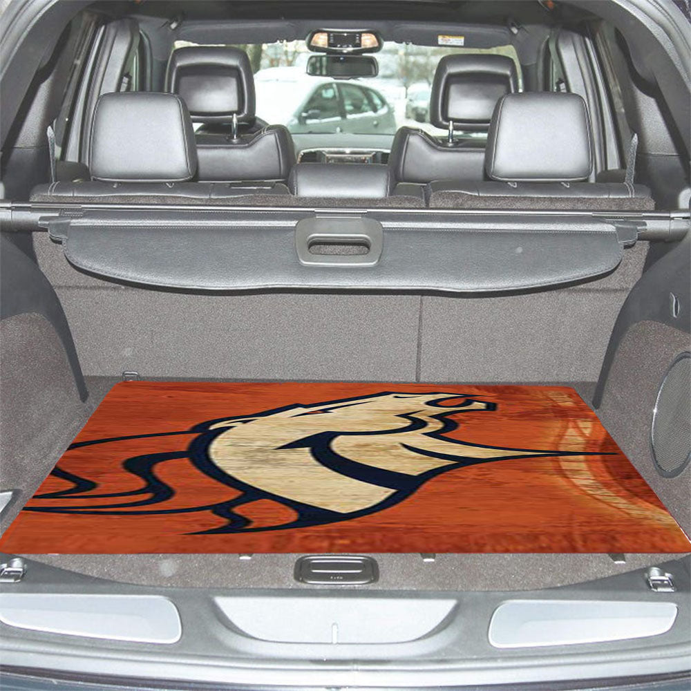 Denver Broncos Cracked Bkg Car Trunk Mat Non Slip
