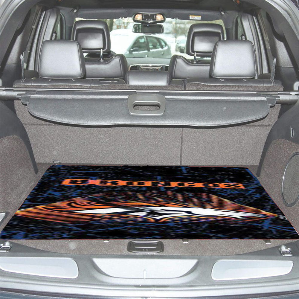 Denver Broncos Gloves Rough Car Trunk Mat Non Slip