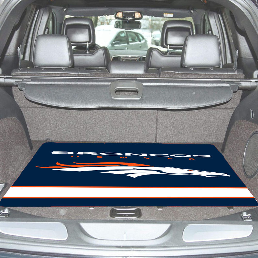 Denver Broncos Logo Wallpaper Car Trunk Mat Non Slip