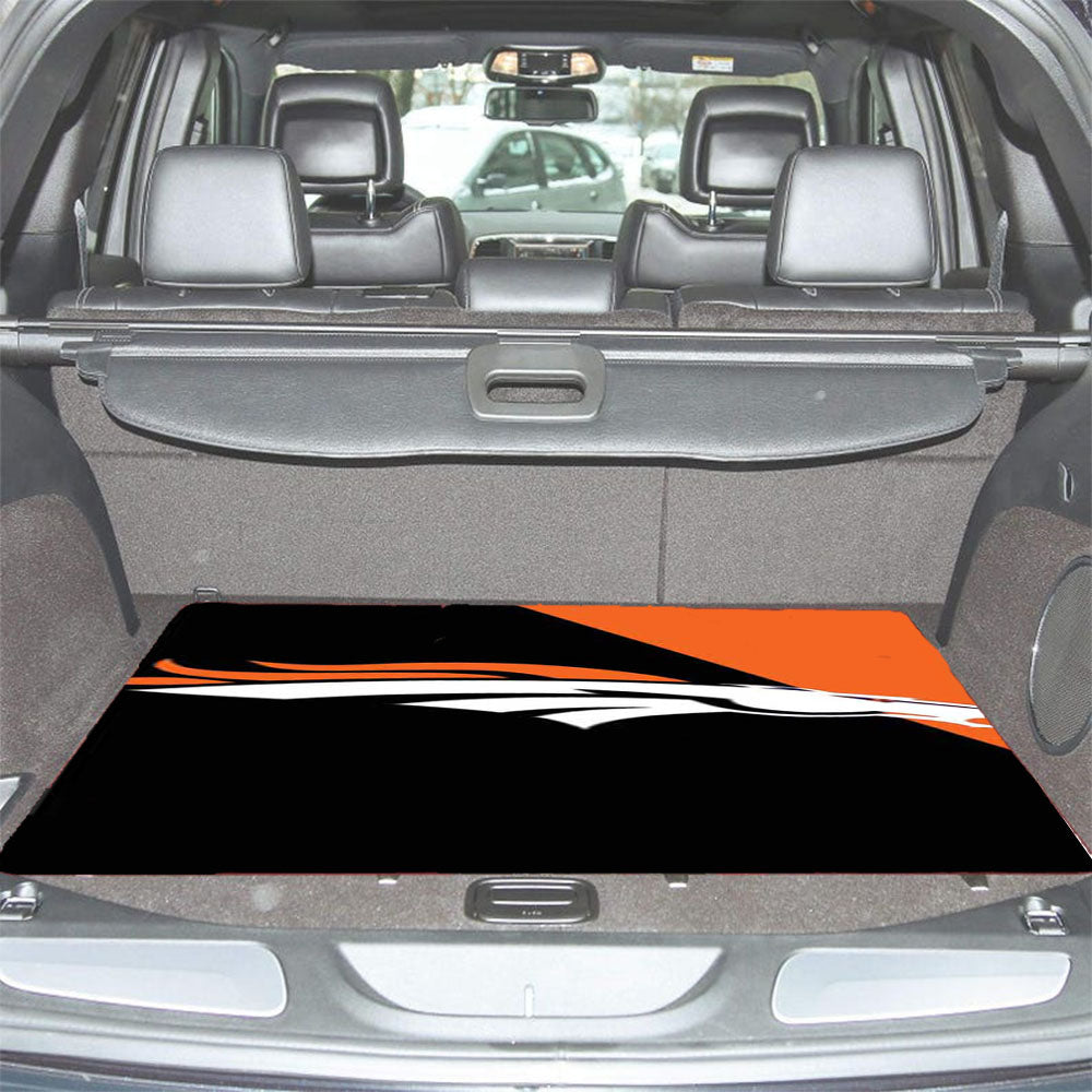 Denver Broncos Orange And Black Angles Car Trunk Mat Non Slip