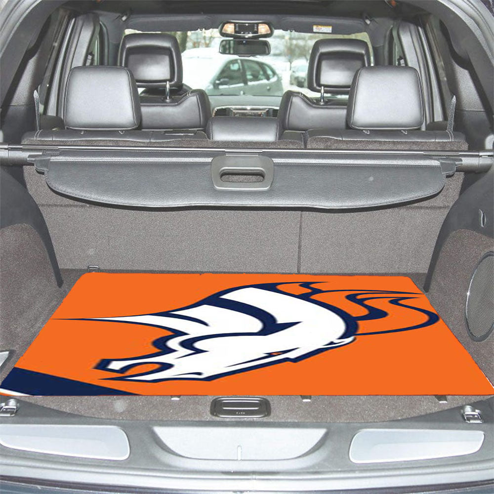 Denver Broncos Orange And Blue Car Trunk Mat Non Slip