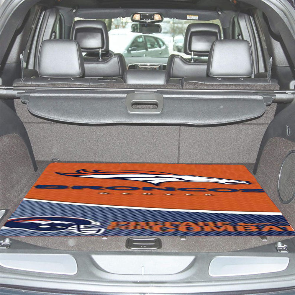 Denver Broncos Orange Blue Car Trunk Mat Non Slip