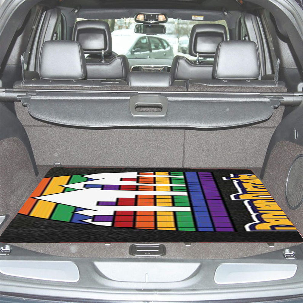 Denver Nuggets Logo Rainbow Effect Car Trunk Mat Non Slip