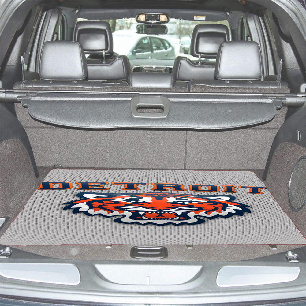 Detroid Tigers Texture Style Car Trunk Mat Non Slip