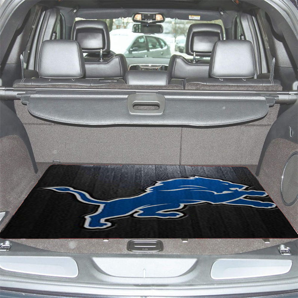 Detroit Lions Logo Car Trunk Mat Non Slip