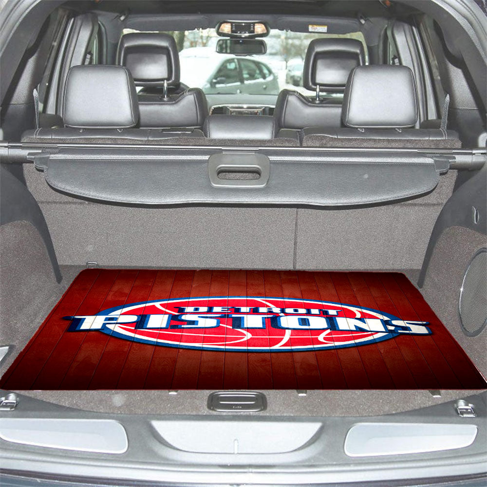 Detroit Pistons Hardwood Car Trunk Mat Non Slip
