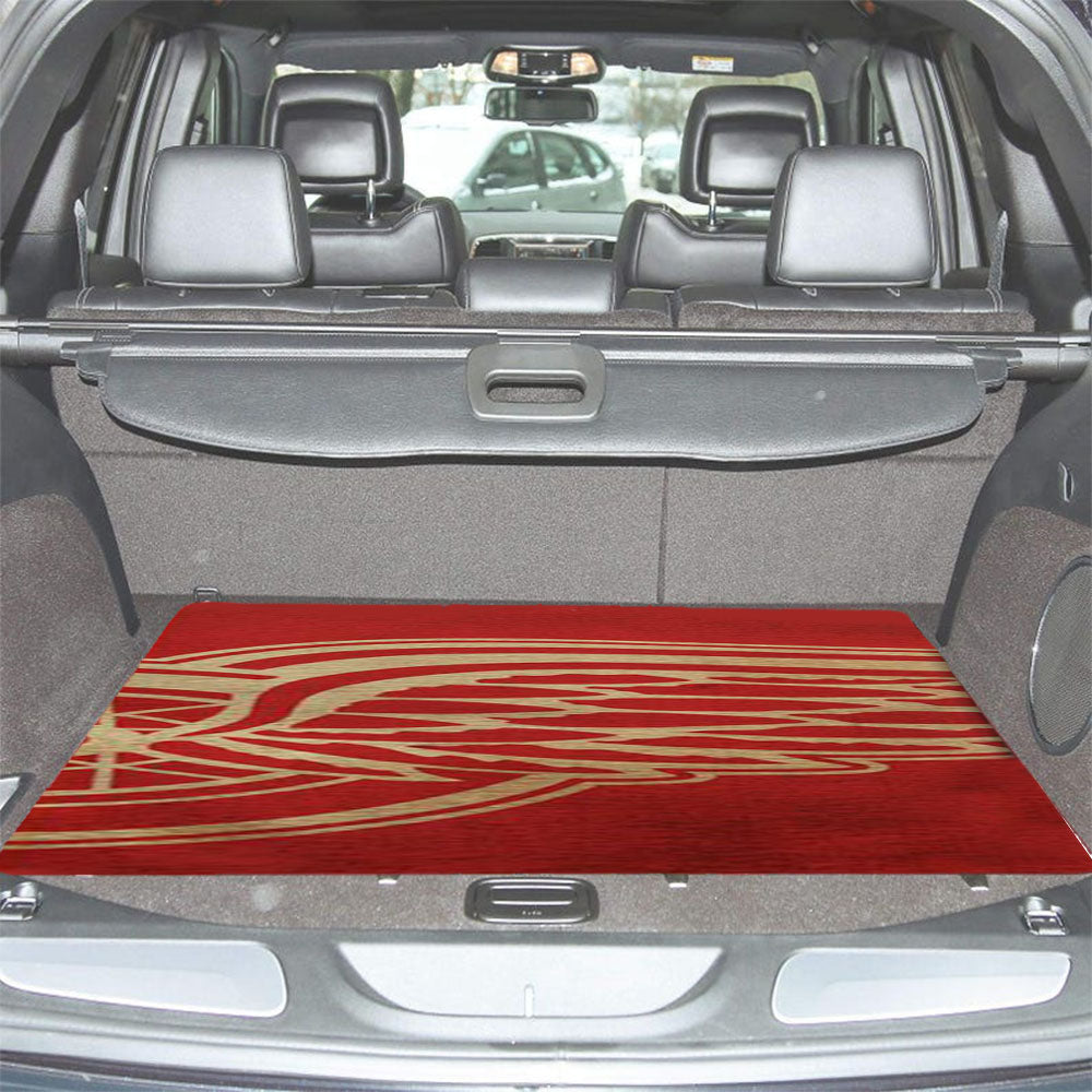 Detroit Red Wings Distressed Logo Car Trunk Mat Non Slip