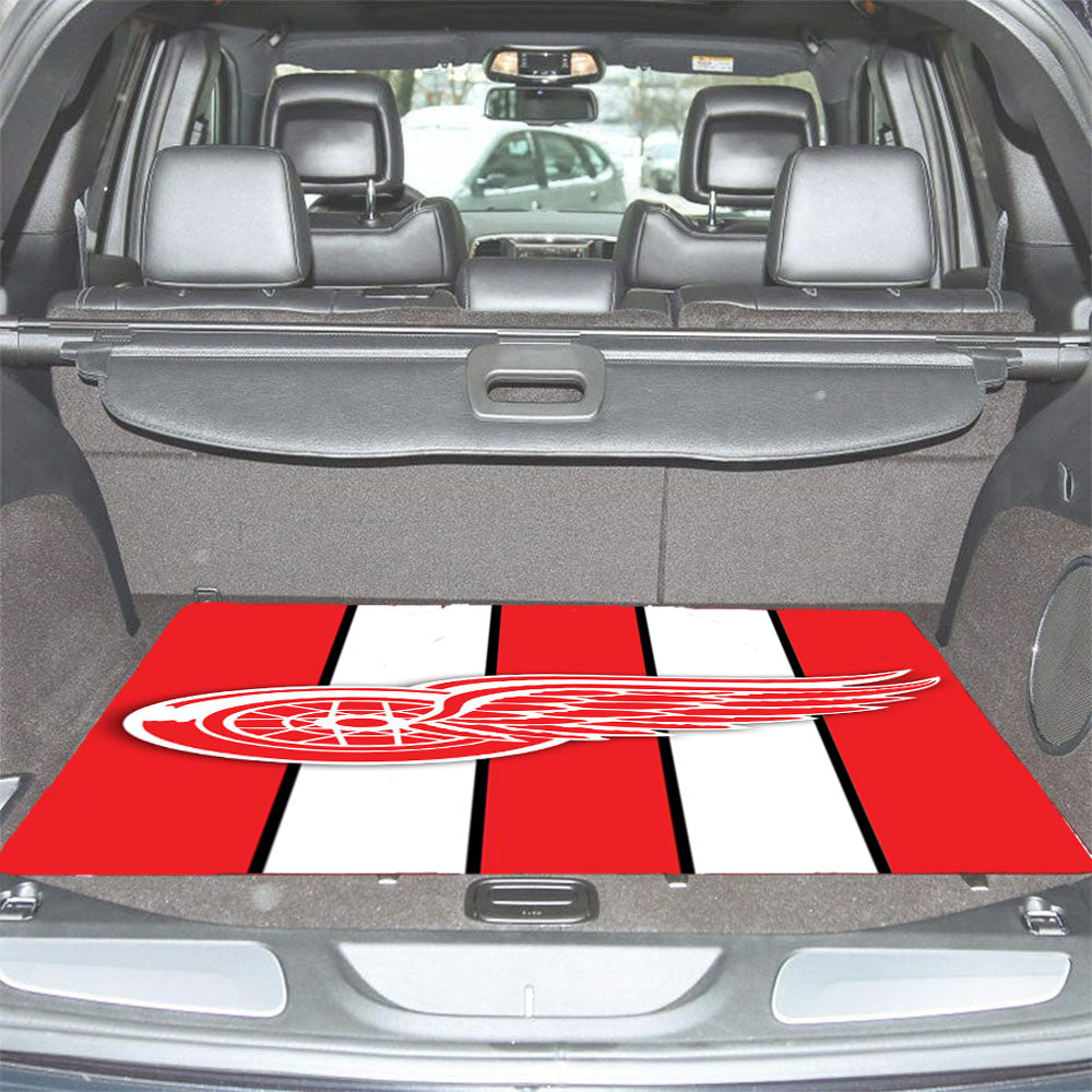Detroit Red Wings Stripe Football Logo Car Trunk Mat Non Slip