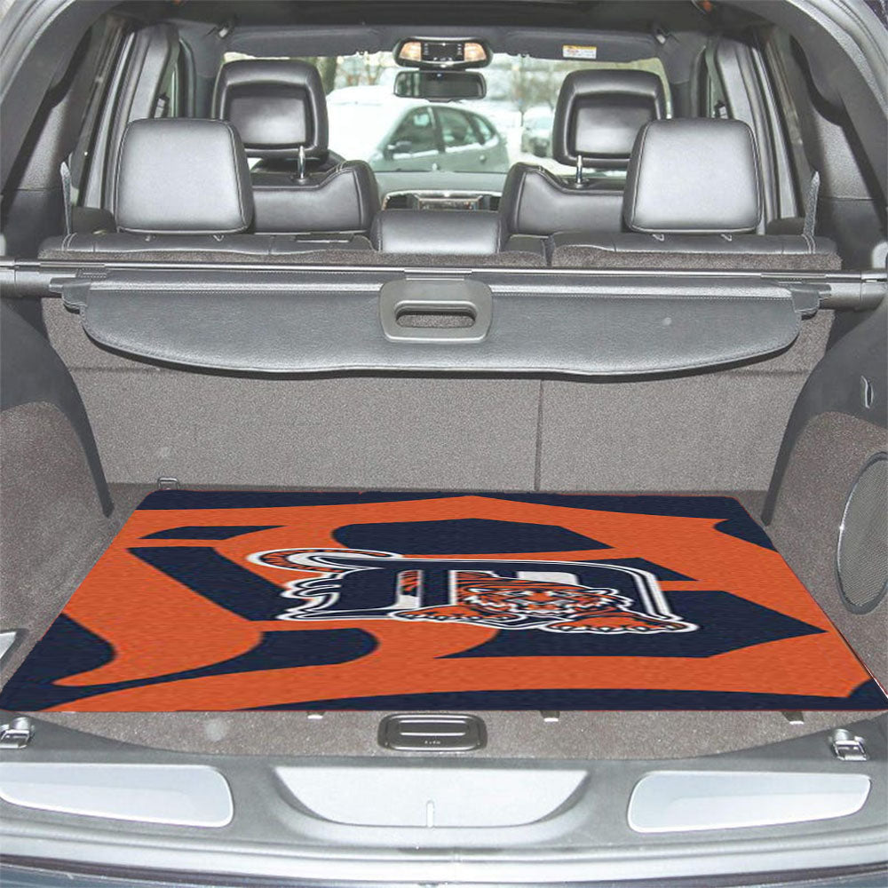 Detroit Tigers Grainy Logos Car Trunk Mat Non Slip