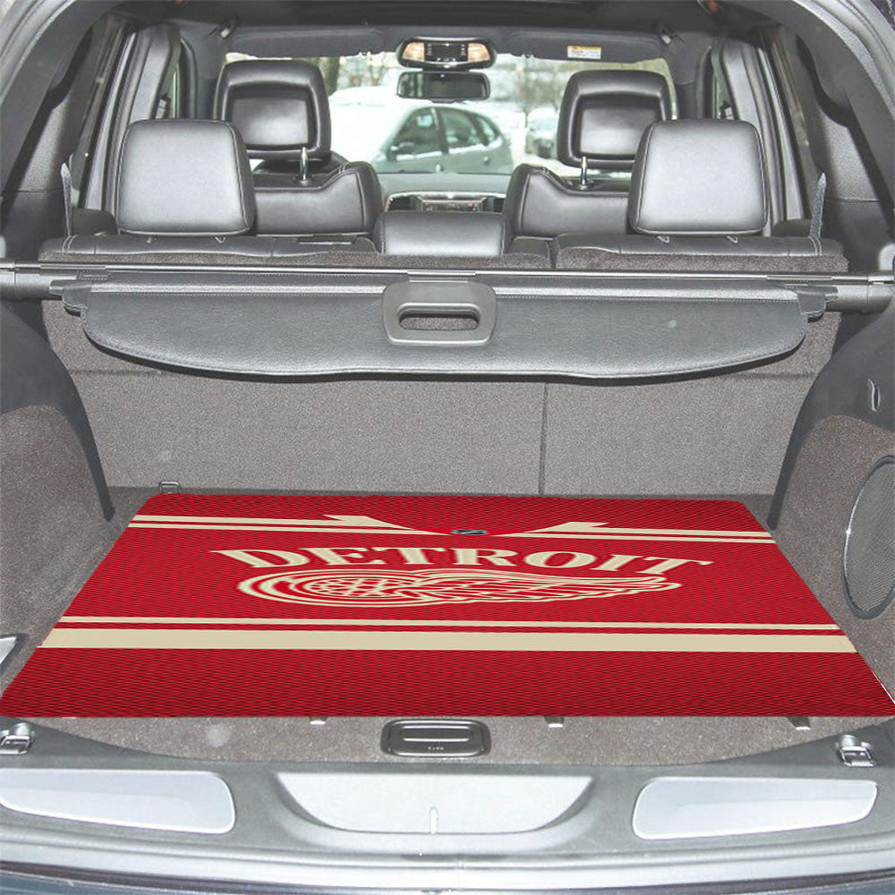 Detroit Usa Hockey Car Trunk Mat Non Slip
