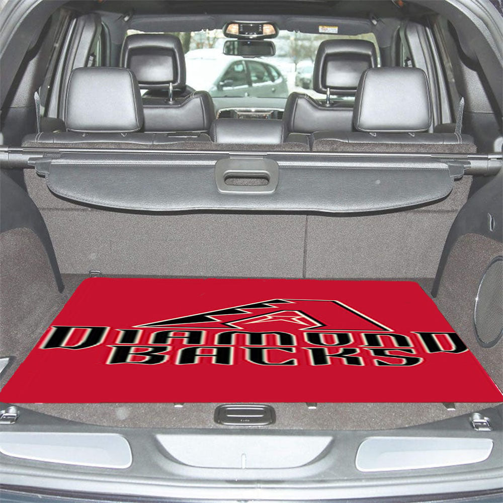 Diamond Backs Baseball Logo Red Car Trunk Mat Non Slip