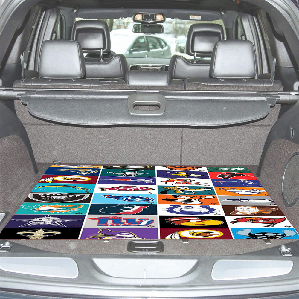 Disney Nfl Team Mashups Collage Car Trunk Mat Non Slip