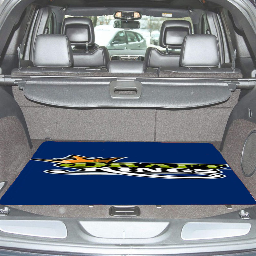 Draft King Baseball Logo Blue Car Trunk Mat Non Slip