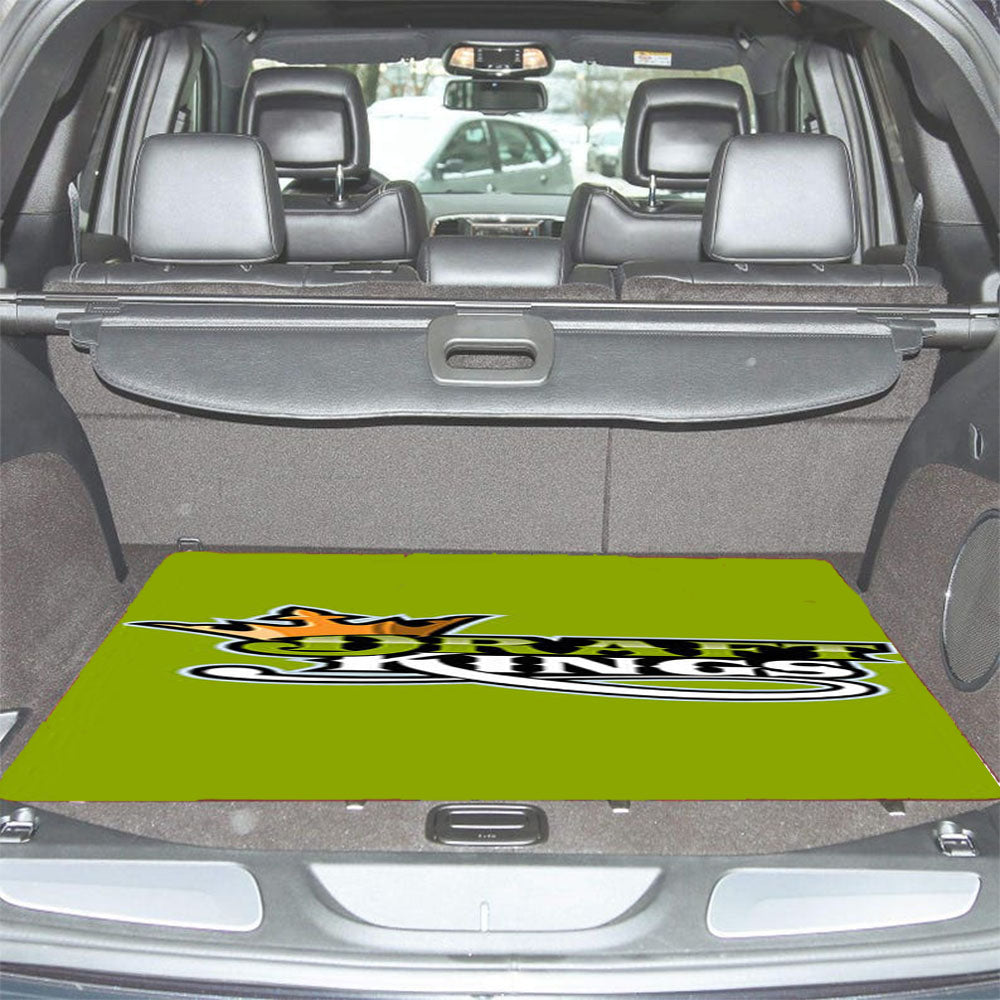 Draft King Baseball Logo Green Car Trunk Mat Non Slip