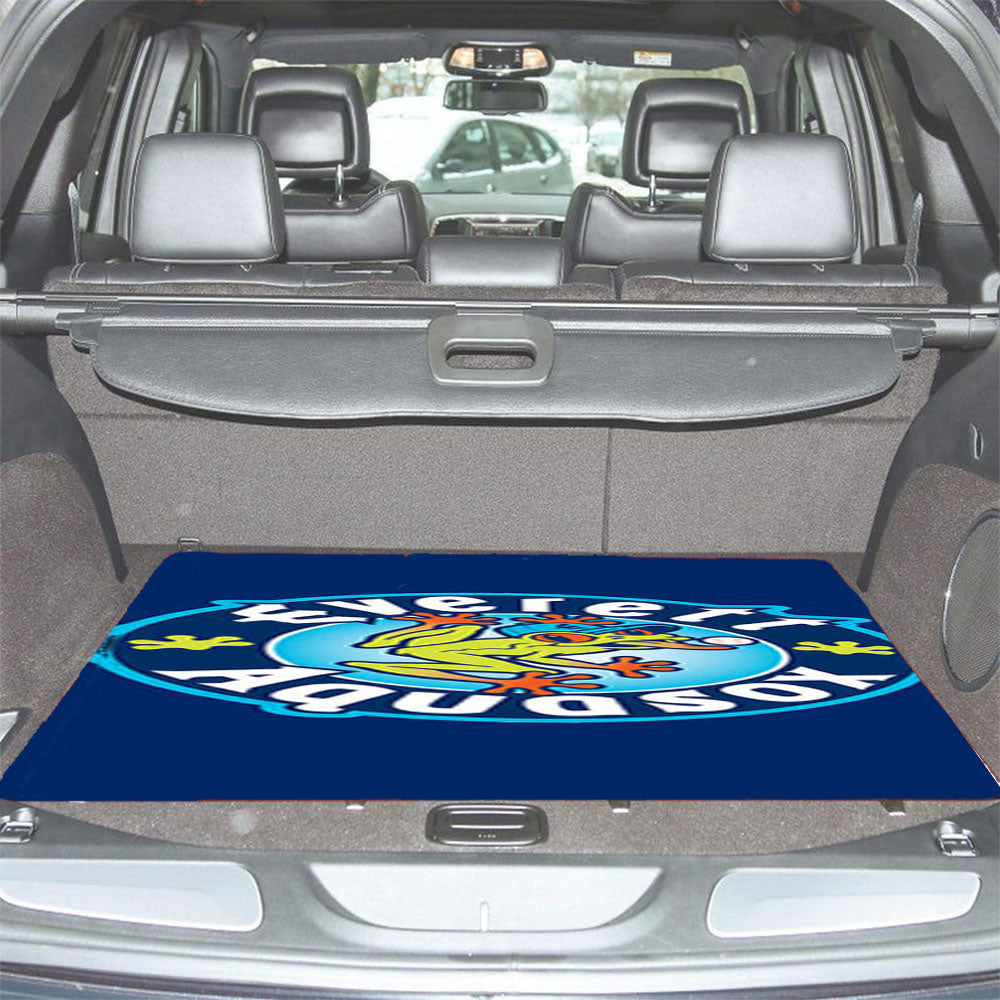 Everett Aquasox Baseball Logo Blue Car Trunk Mat Non Slip