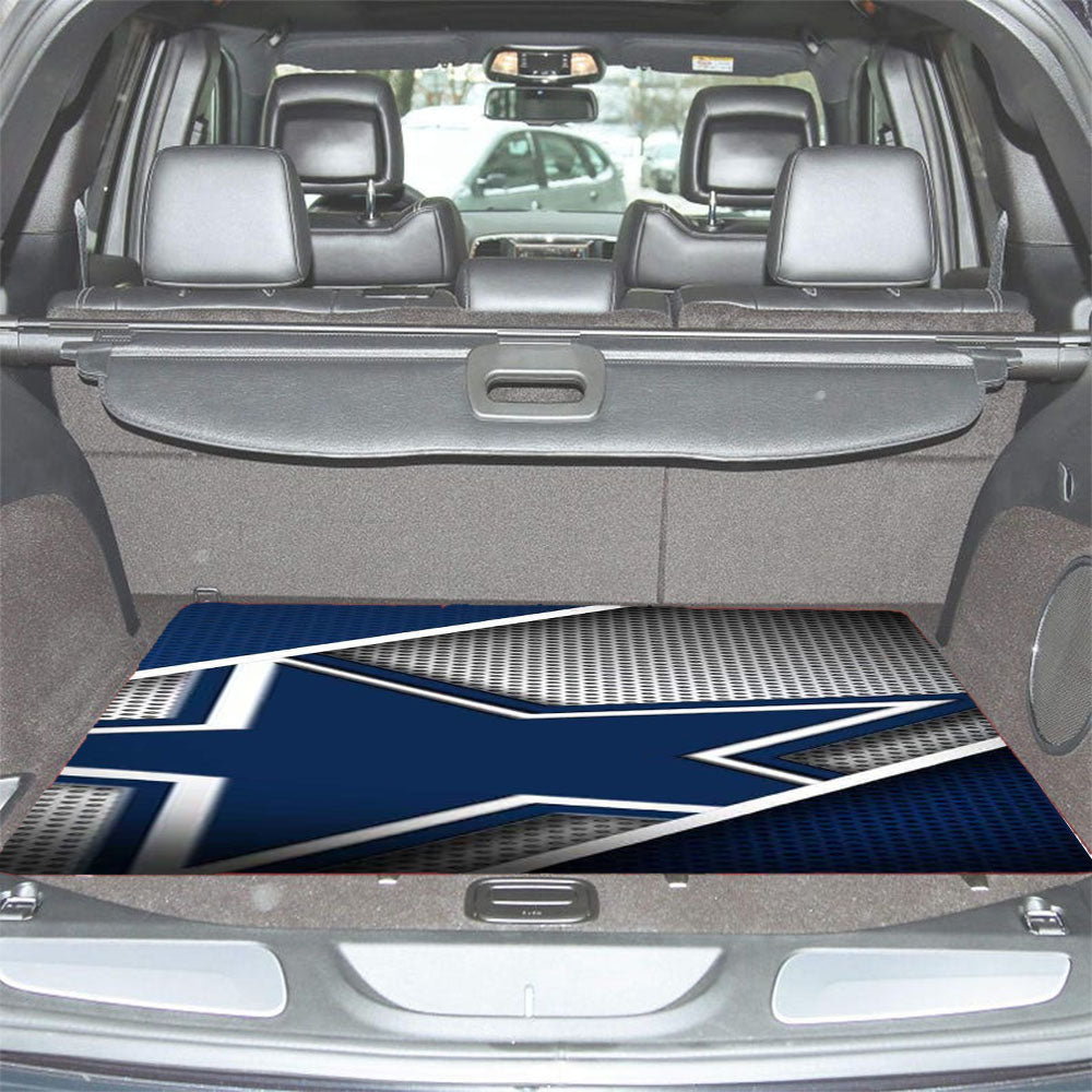 Fiber Blue Star Dallas Cowboys Logo Car Trunk Mat Non Slip