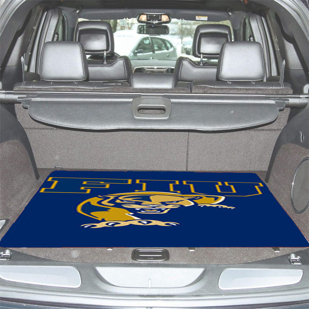 Fiu Baseball Logo Blue Car Trunk Mat Non Slip
