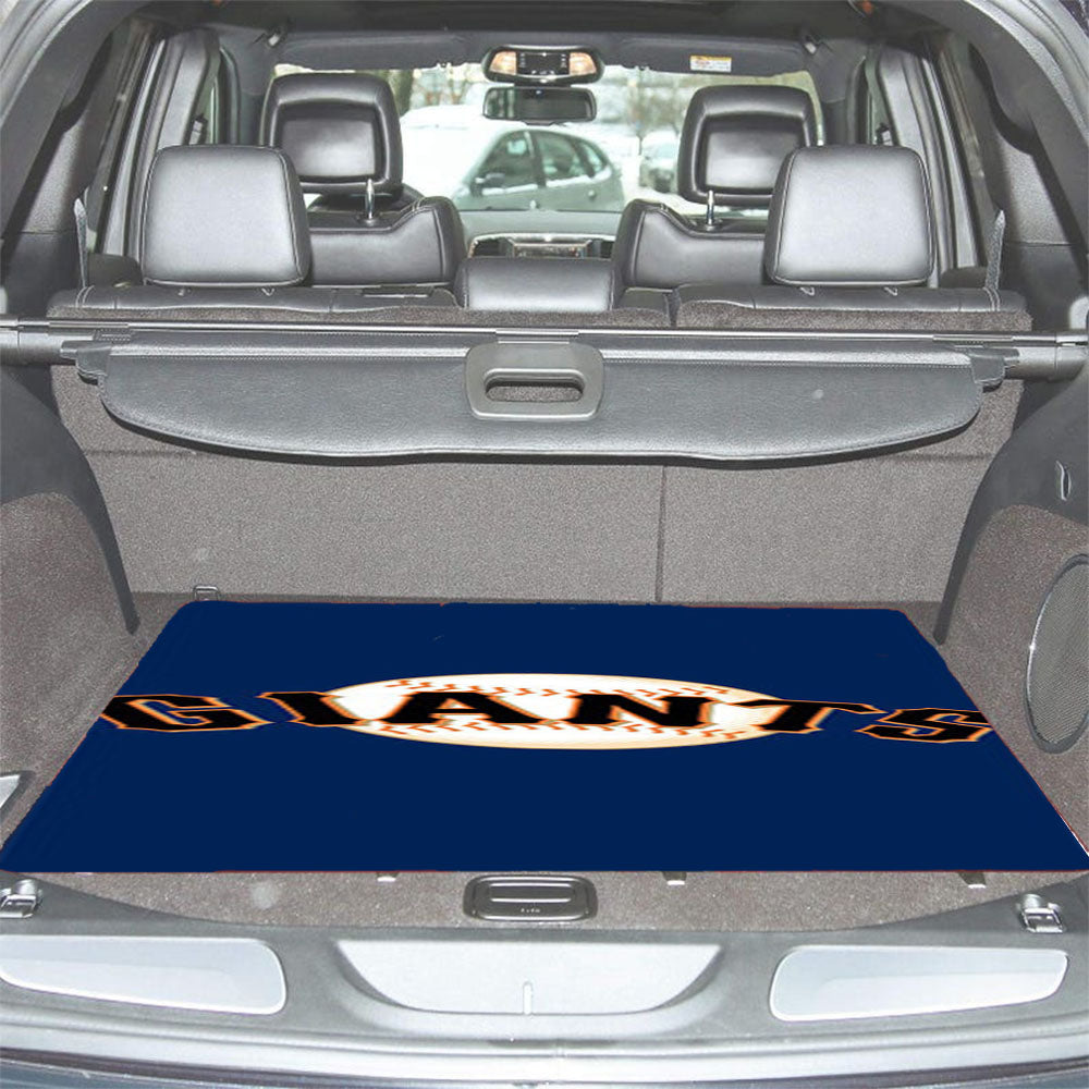 Giants Basebal Logo Blue Car Trunk Mat Non Slip