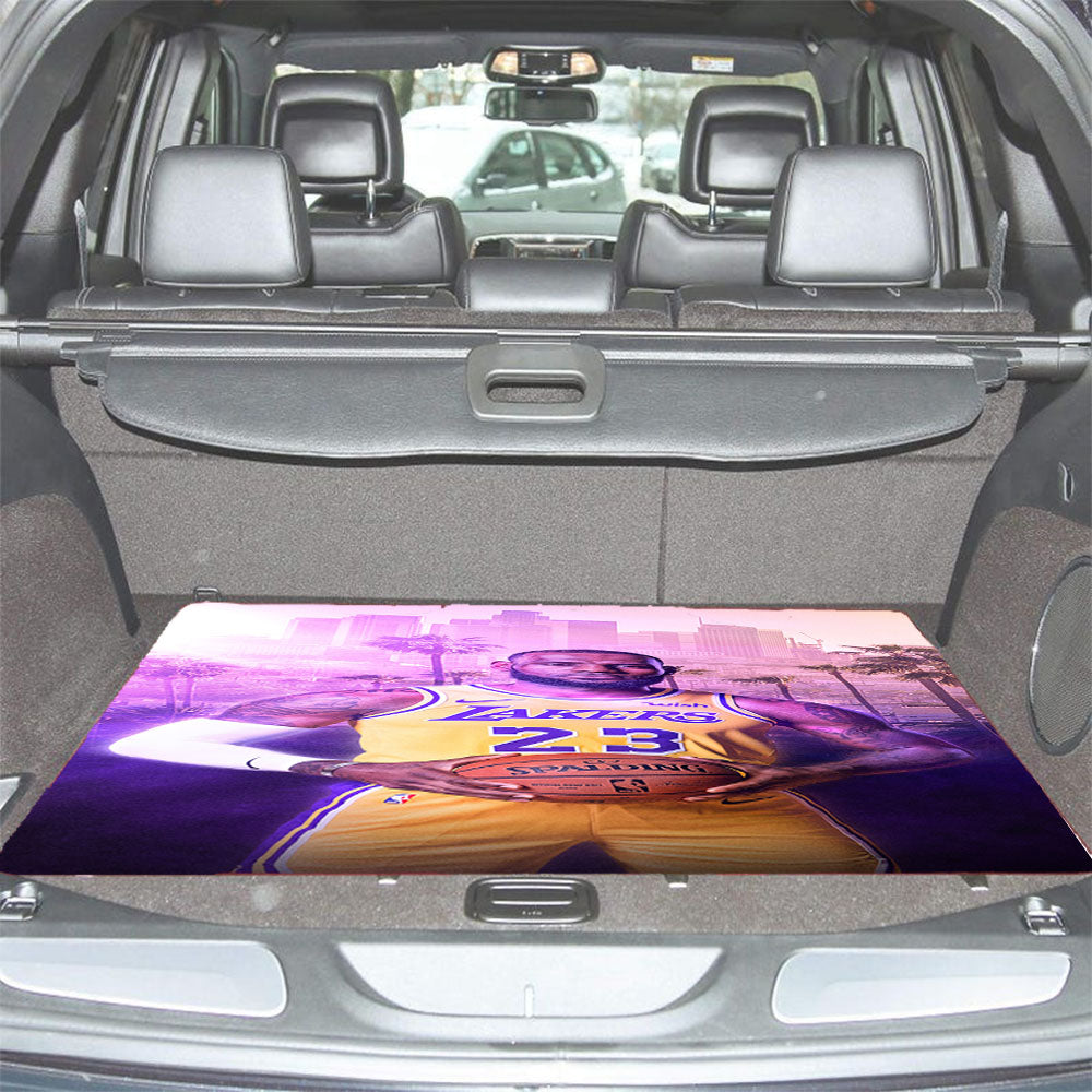 Glowing Lebron James Car Trunk Mat Non Slip