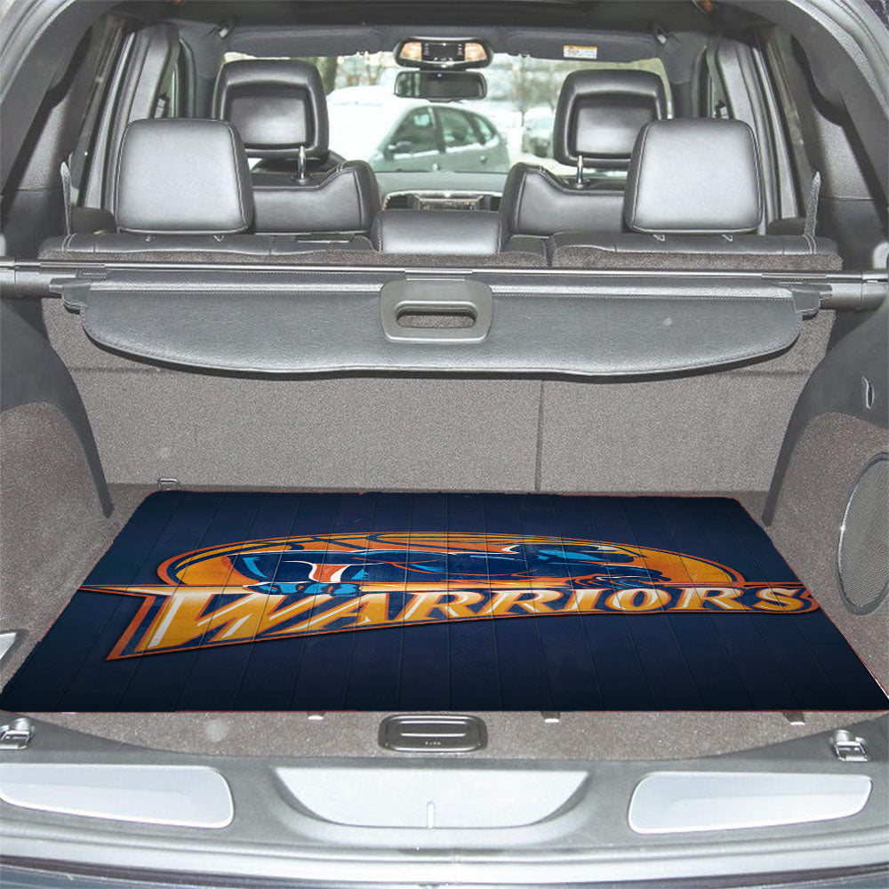 Golden State Warriors Basketball Logo Wood Car Trunk Mat Non Slip