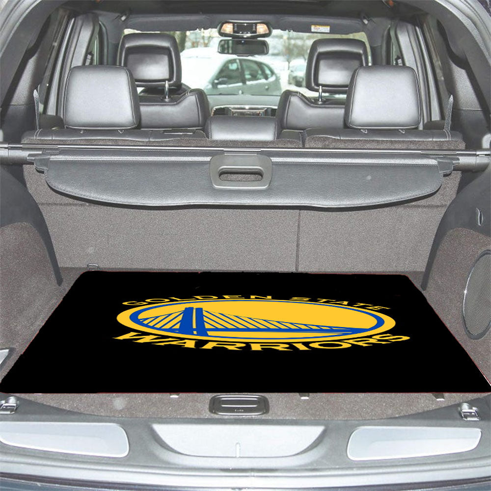 Golden State Warriors Blue Yellow Logo Car Trunk Mat Non Slip
