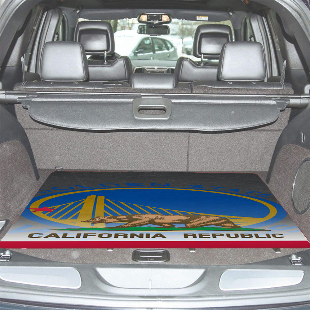 Golden State Warriors California Republic Car Trunk Mat Non Slip