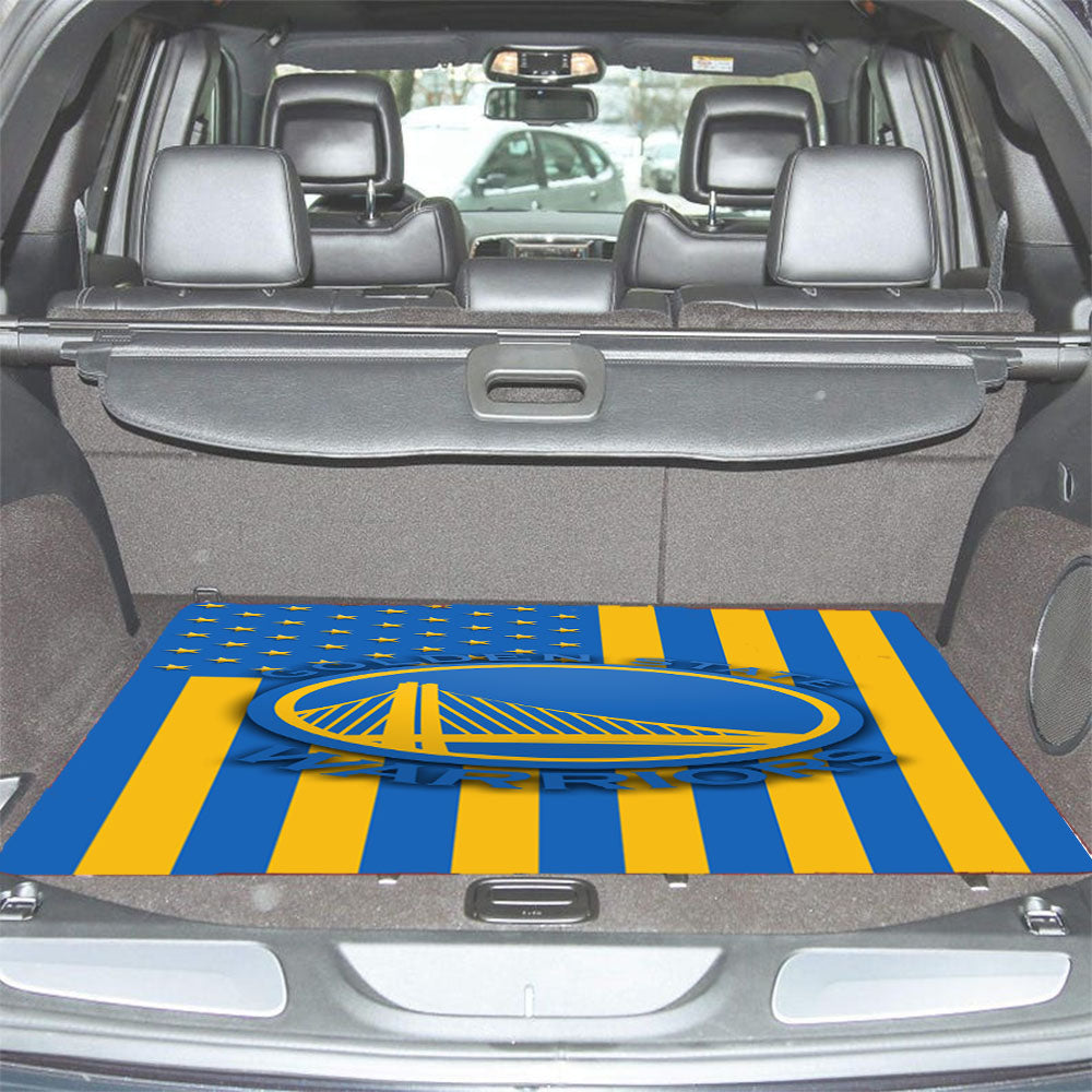 Golden State Warriors Logo Flag Car Trunk Mat Non Slip
