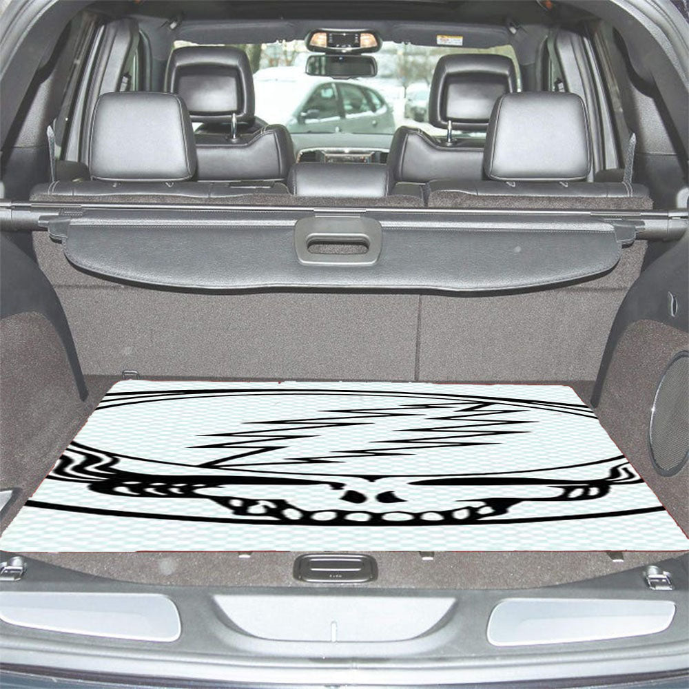 Grateful Dead Logo Outline Checkered Car Trunk Mat Non Slip