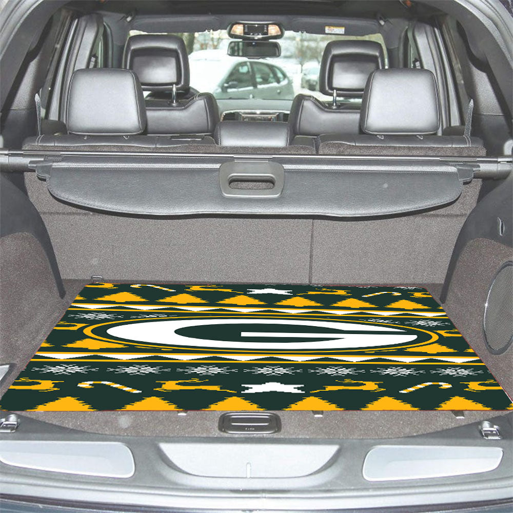 Green Bay Packers Christmas Sweater Car Trunk Mat Non Slip