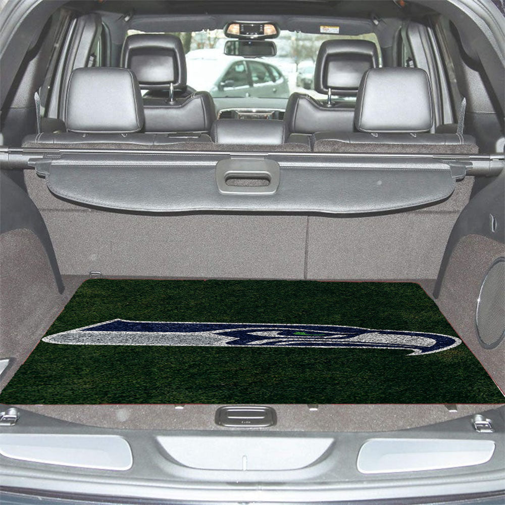 Green Seattle Seahawks Logo Car Trunk Mat Non Slip