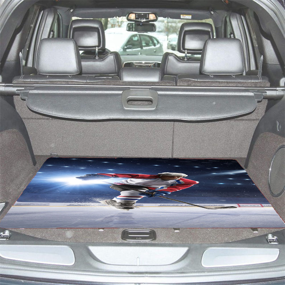 Hockey Man Ice Uniform Car Trunk Mat Non Slip