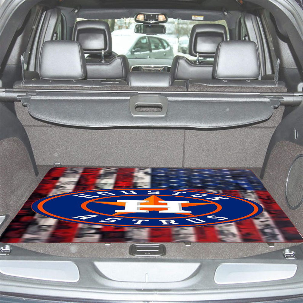 Houston Astros Logo 4 Car Trunk Mat Non Slip
