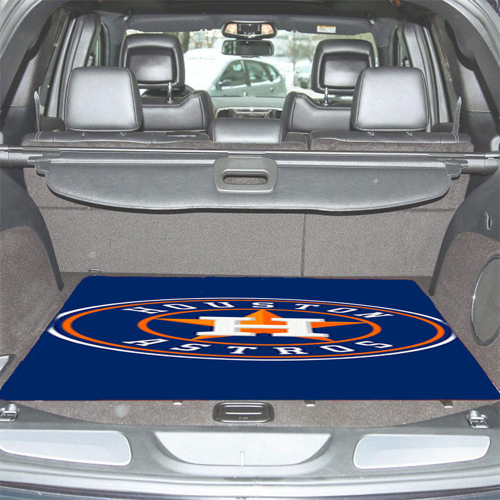 Houston Astros Logo Blue Car Trunk Mat Non Slip