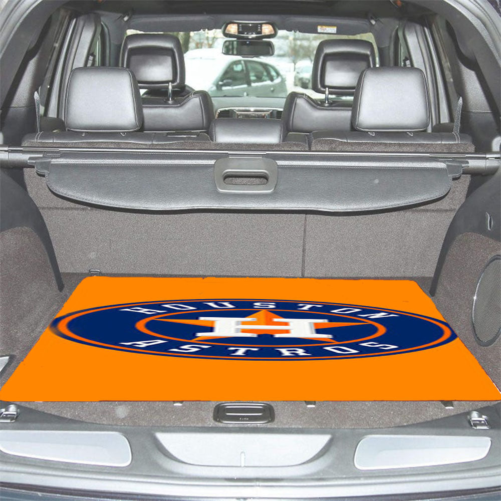 Houston Astros Logo Orange Car Trunk Mat Non Slip