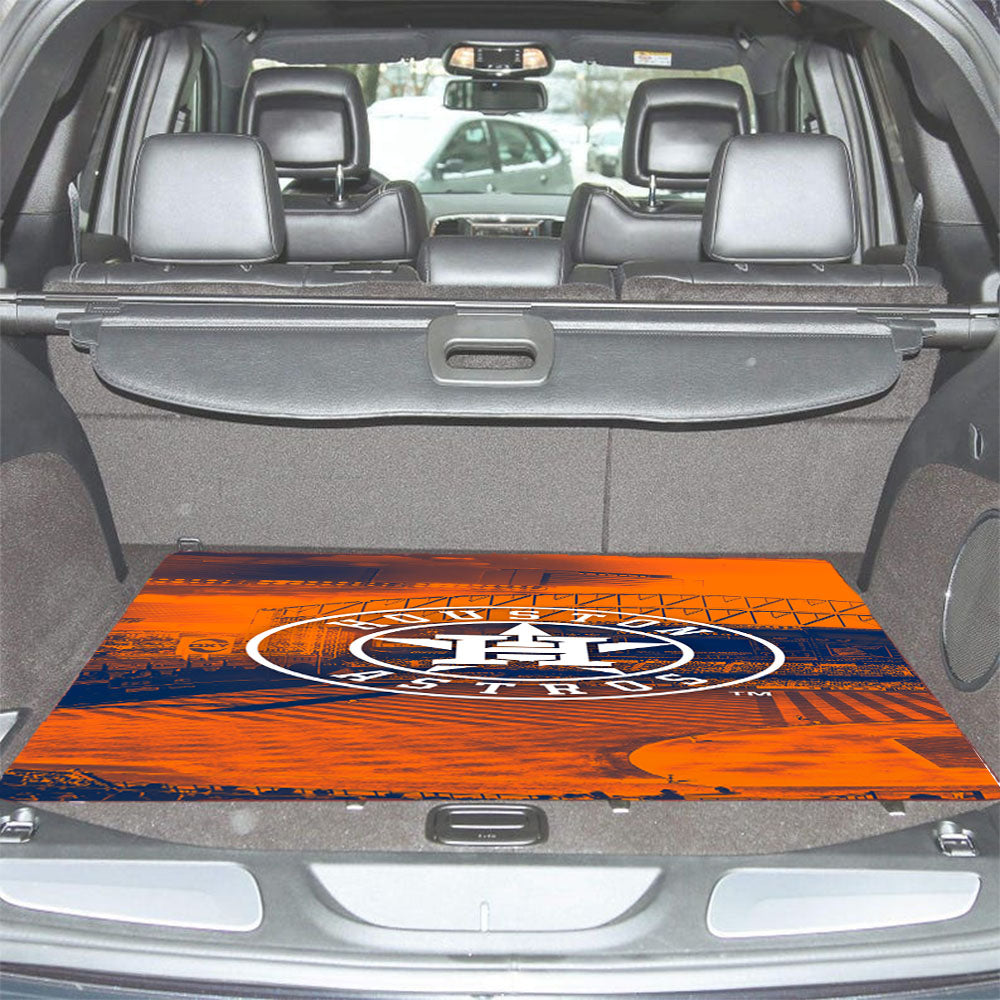 Houston Astros Mlb 3 Car Trunk Mat Non Slip