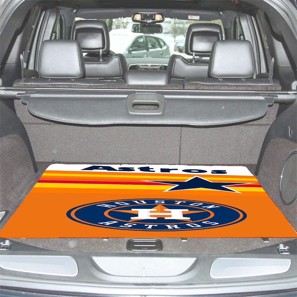 Houston Astros Mlb 4 Car Trunk Mat Non Slip