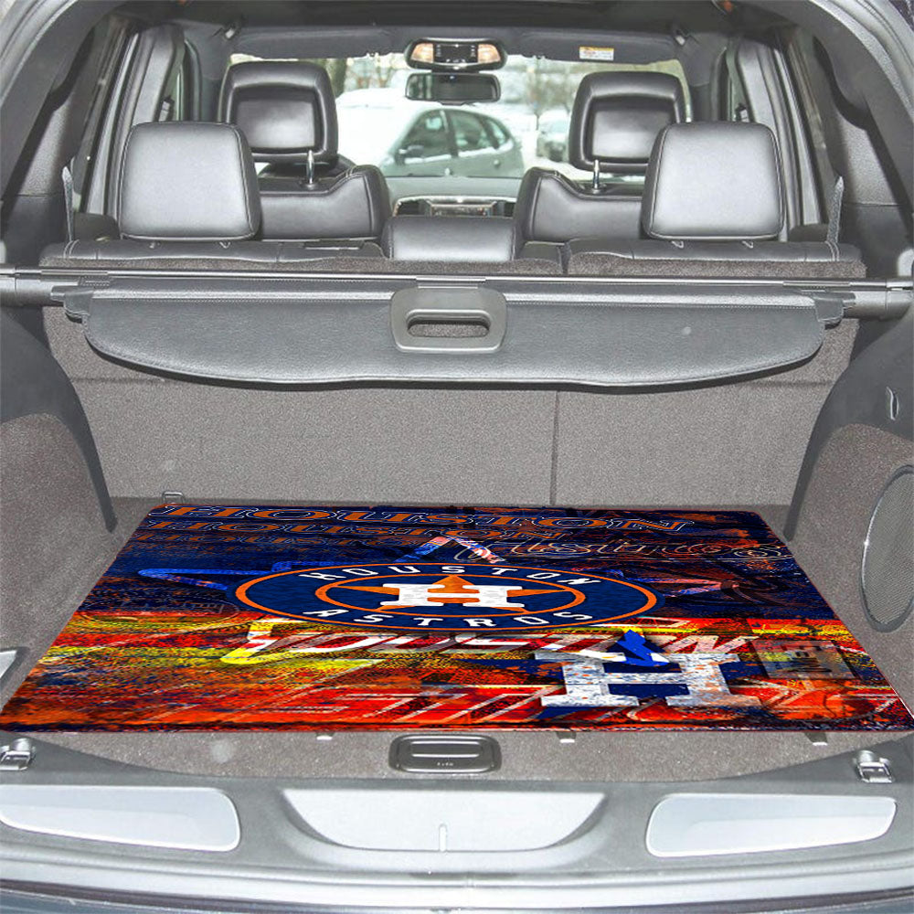 Houston Astros Wall Paint Car Trunk Mat Non Slip