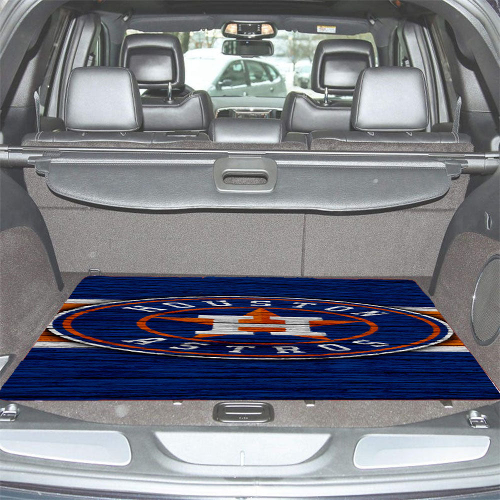 Houston Astros Wood Logo Car Trunk Mat Non Slip
