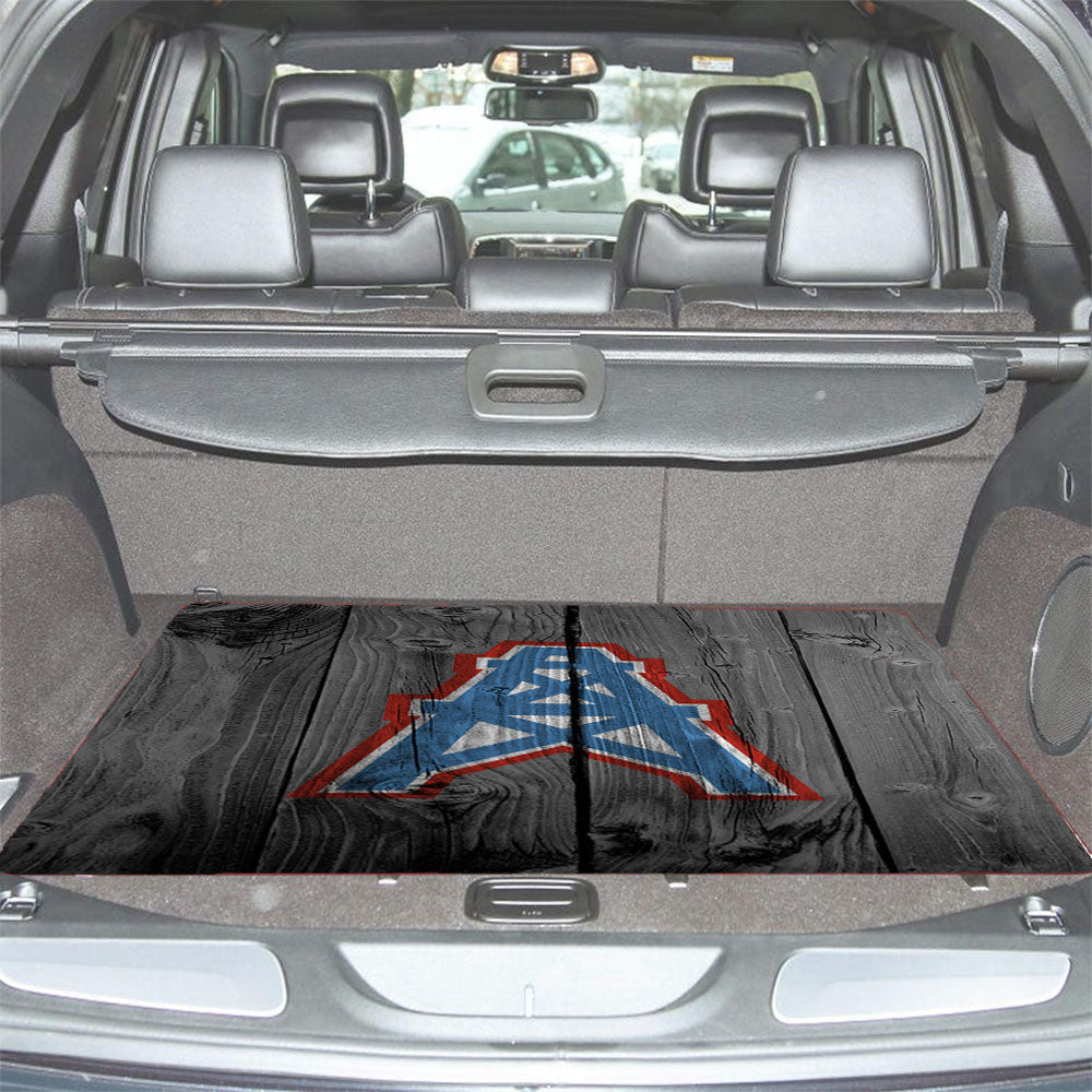 Houston Oilers Nfl Logo Dark Wood Wallpaper Car Trunk Mat Non Slip