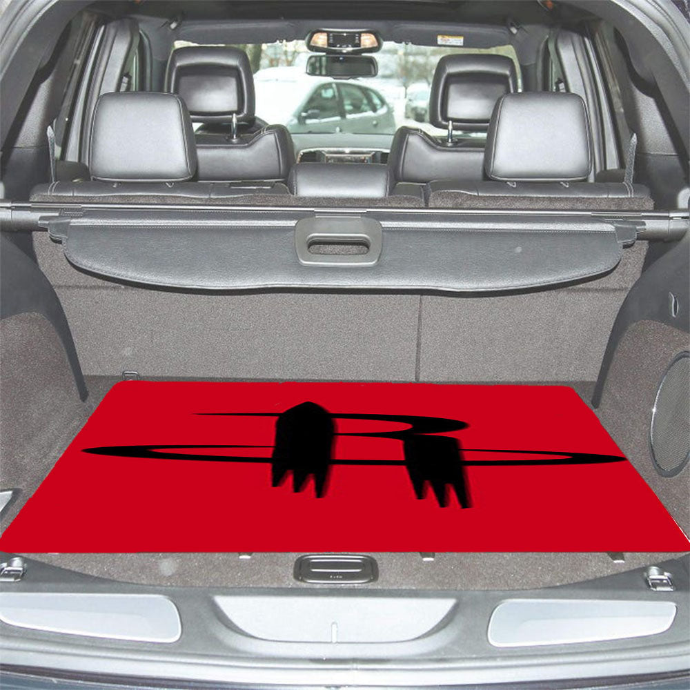 Houston Rockets Logo Red Car Trunk Mat Non Slip