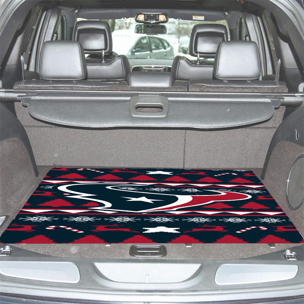 Houston Texans Christmas Sweater Car Trunk Mat Non Slip