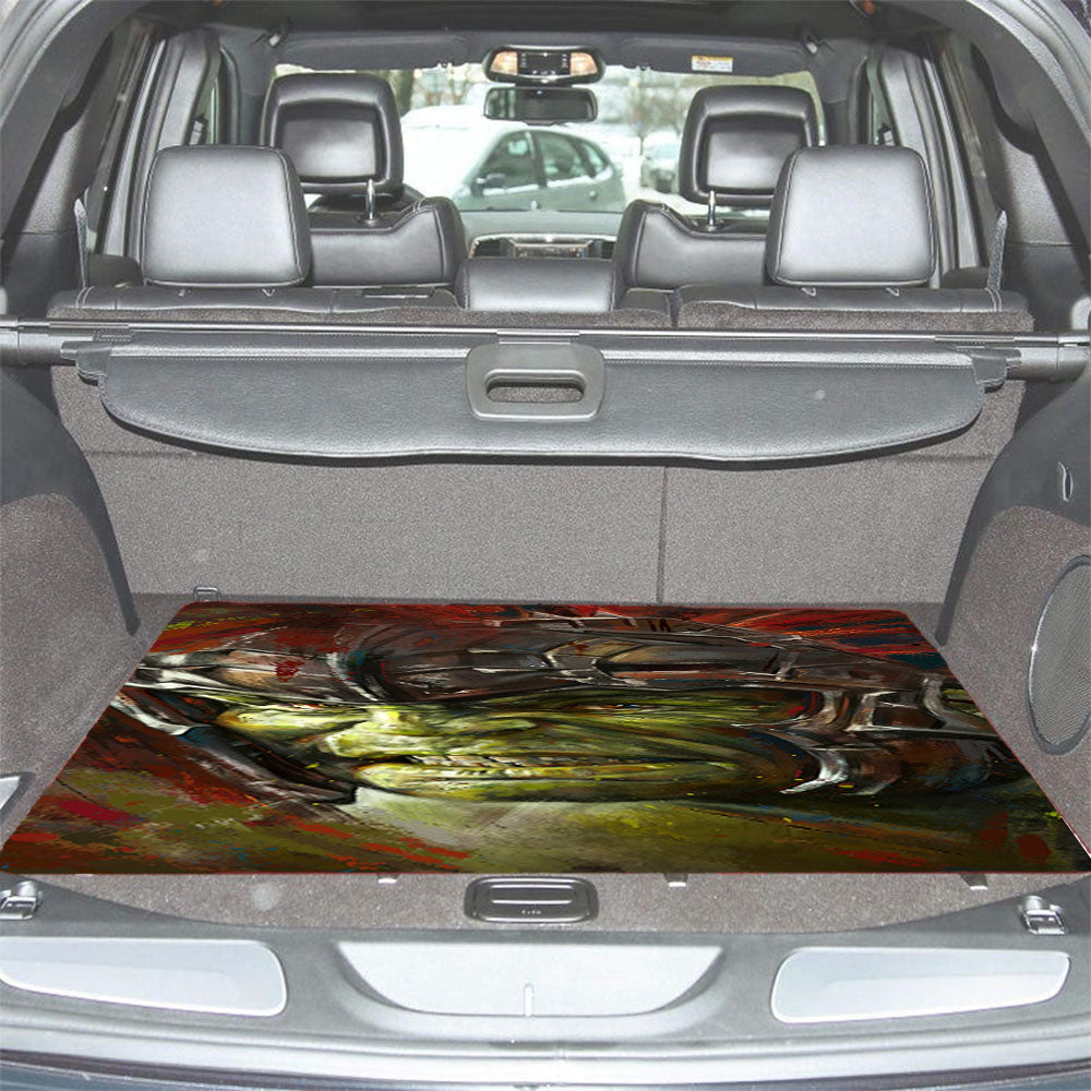 Hulk Illustration Car Trunk Mat Non Slip