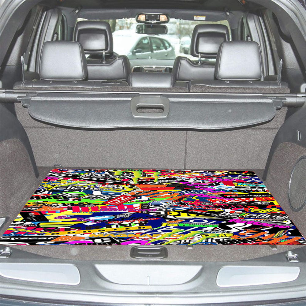 Hypebeast Sticker Bomb Collage Car Trunk Mat Non Slip