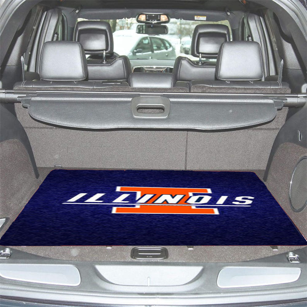 Illinois Fighting Logo Car Trunk Mat Non Slip