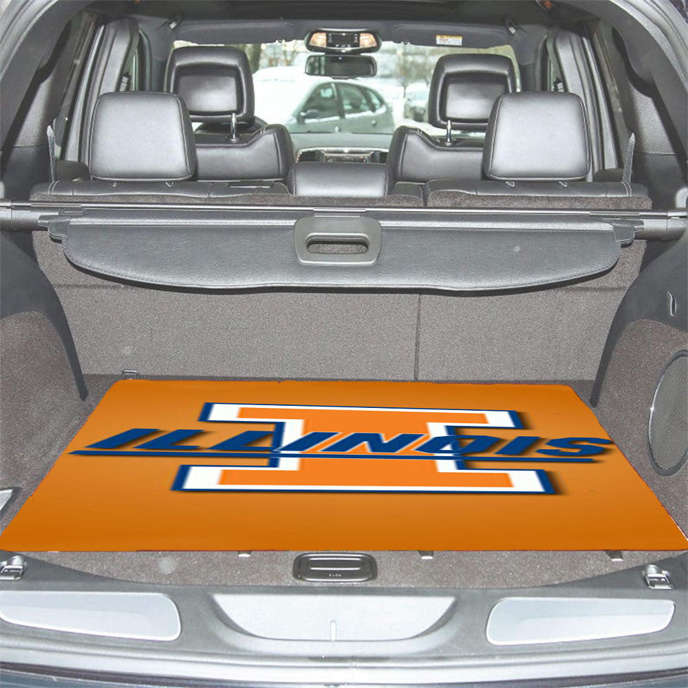 Illinois Orange Car Trunk Mat Non Slip
