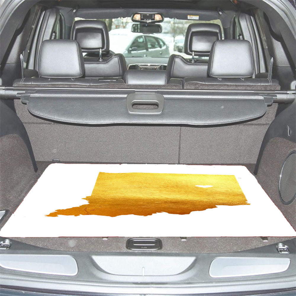 Indiana Golden State Map Car Trunk Mat Non Slip